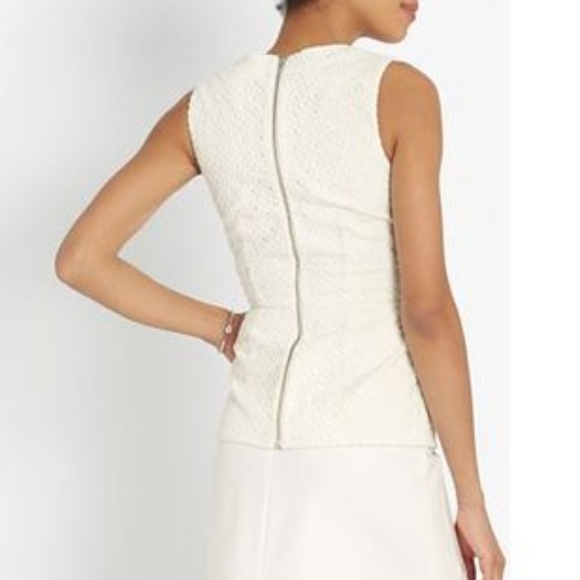black and white lace cocktail dress Margareta Lace Trim Mini Dress Black / White Polka Dot
